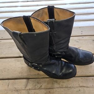 Boulet Black Leather Boots Size 11 Wide